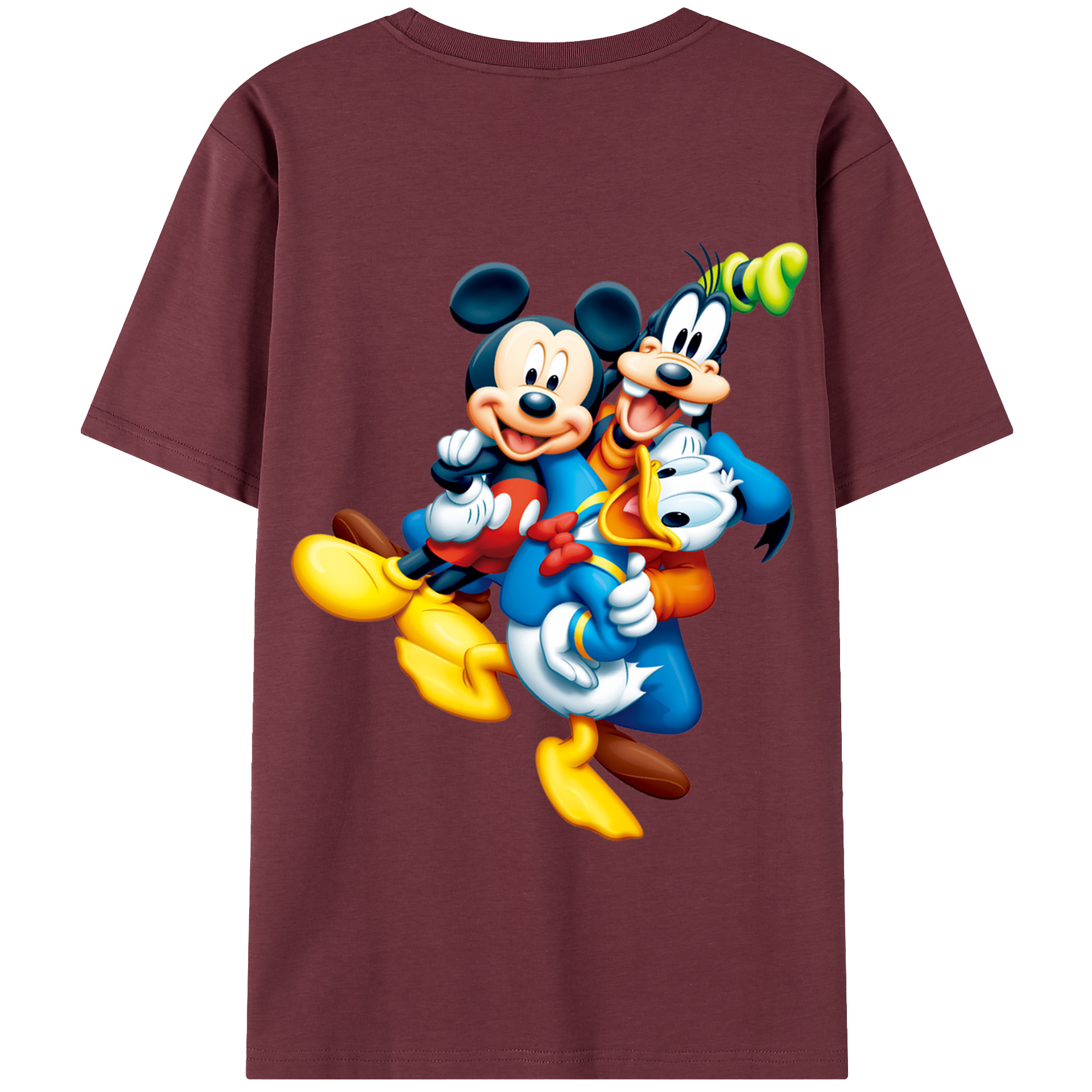 （画像用） ミッキーマウス Mickey Mouse 綿100％半袖Tシャツ（背面プリント）